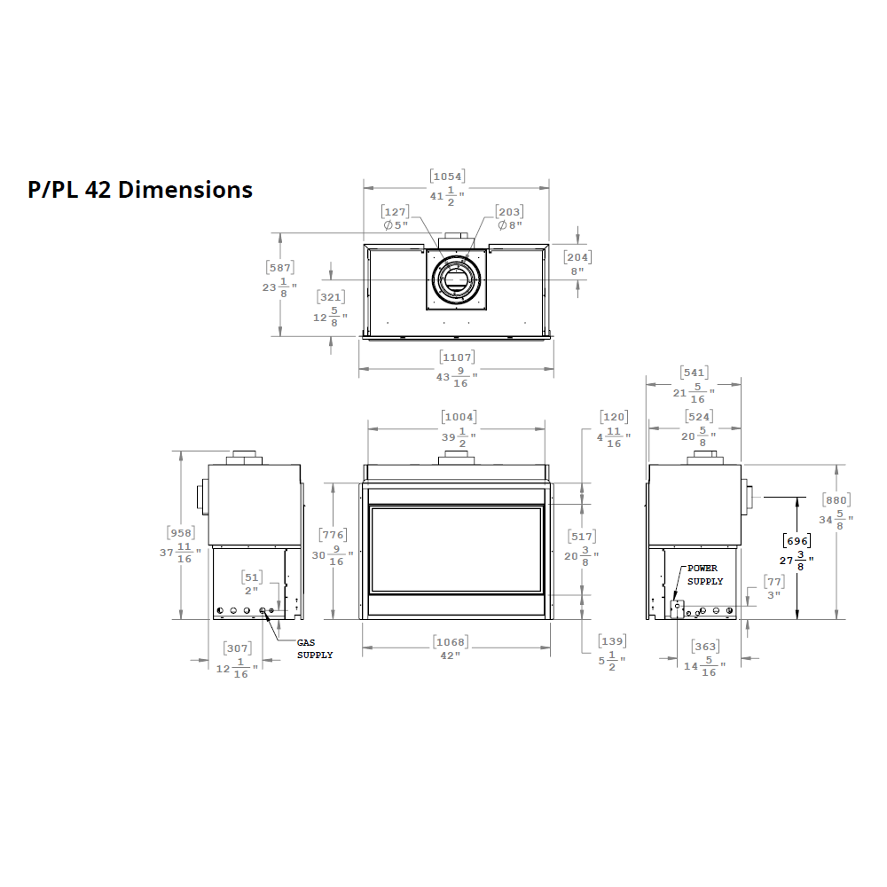 Montigo Phenom 42 Basic Direct-Vent Gas Fireplace - PL42D