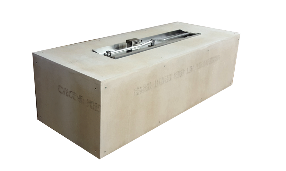 HPC 37 Inch Rectangle Electronic Ignition Interlink Torpedo Burner Outdoor Gas Firepit - TOR-U60X24/37X8CEK