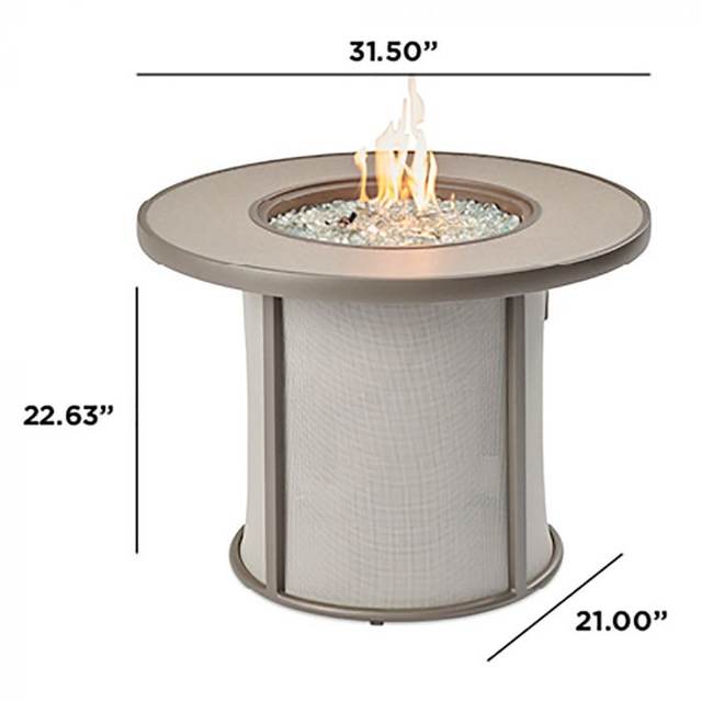 The Outdoor GreatRoom Company Stonefire Brown Gas Fire Table - SF-32-K