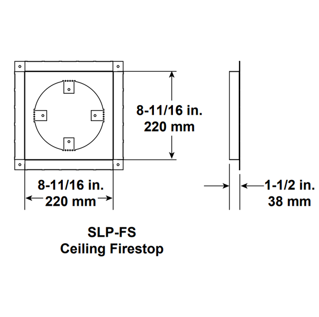 Majestic SLP-FS SLP ceiling firestop, view 2
