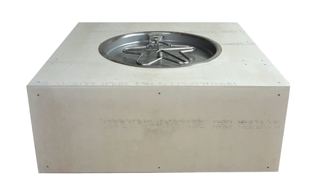 HPC 45 Inch Square Match Lit Ignition Outdoor Gas Firepit - U45O/MLFPK25CEK