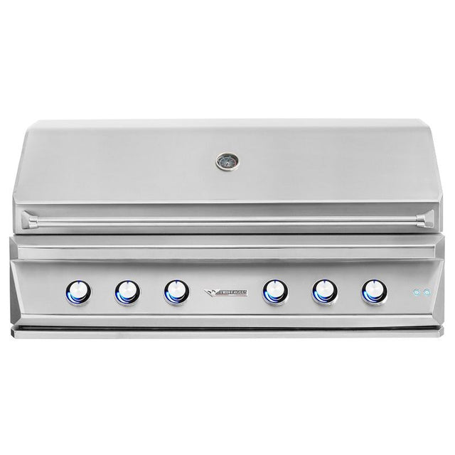 Twin Eagles 54-Inch 4-Burner Built-In Gas Grill with Sear Zone & Two Infrared Rotisserie Burners