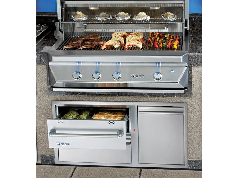 Lynx | 42" Built-In 120V Convenience Center Electric Warming Drawer & Propane Tank Storage