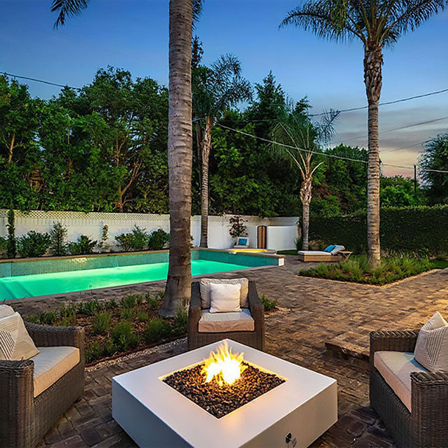 The Outdoor Plus 48" Cabo Square Concrete Gas Fire Pit