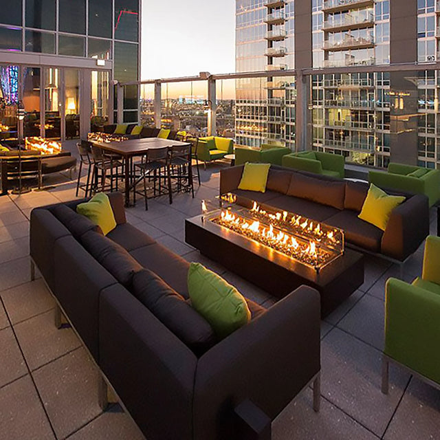 The Outdoor Plus 72" Del Mar Concrete Gas Fire Pit