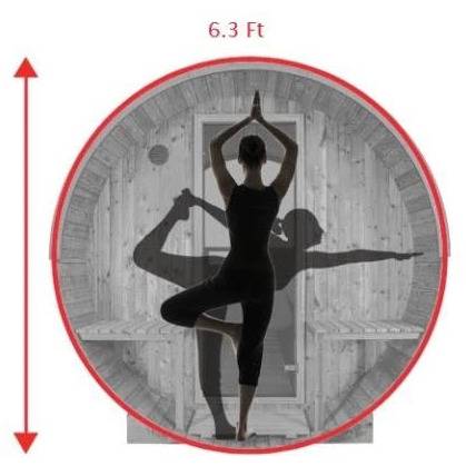 Thermory 6 Person Barrel Sauna No 50 DIY Kit with Window