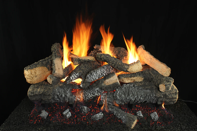 Hargrove 30 Inch Stacked Large Vented Log Set Pilot and Variable Remote - 30CNDS1F8