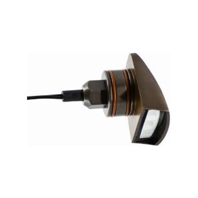 Lumien Brass Micro Wall Light, Hooded, 3.5 Watts, 10-15V, 240 Lumens, 2700K