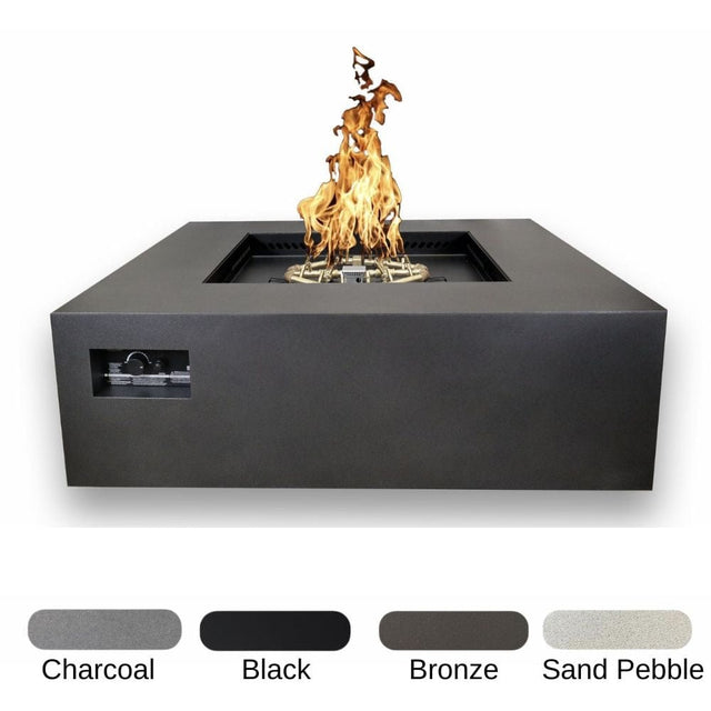 Warming Trends AON 48-inch Powder-Coated Steel Push Button Spark Ignition Square Fire Pit Table