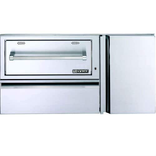 Lynx | 42" Built-In 120V Convenience Center Electric Warming Drawer & Propane Tank Storage