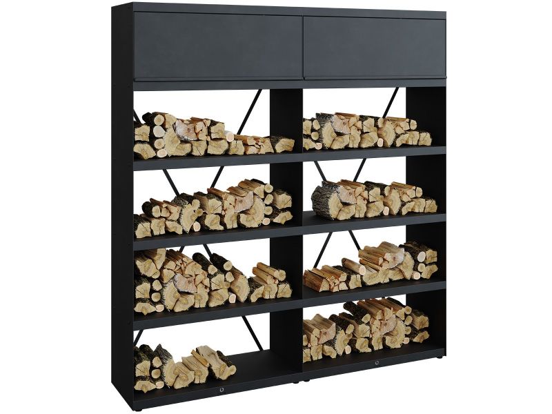 Ofyr Wood Storage Black 200