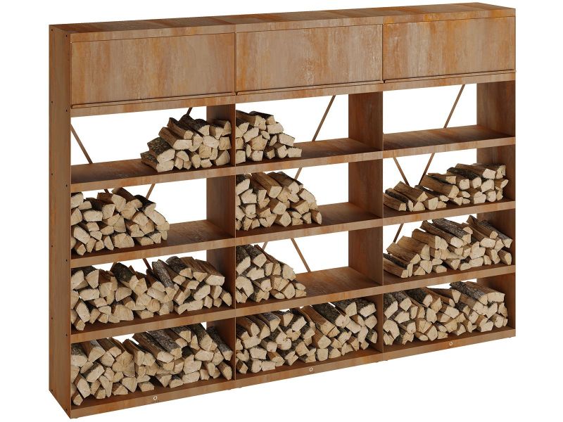 Ofyr Wood Storage Corten 300