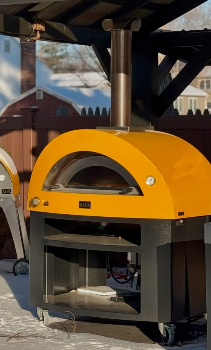 Alfa Moderno 5 Pizze 47-Inch Countertop Gas Pizza Oven - Imperial Yellow