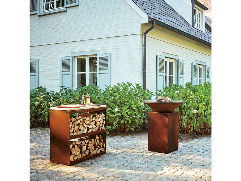 Ofyr Wood Storage Corten Dressoir