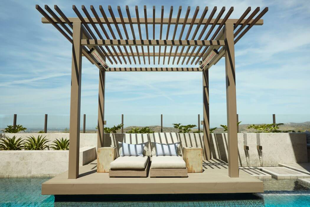 Infratech Slimline Series 63 1/2-Inch 4000W Single Element Electric Infrared Patio Heater - 240V - Silver