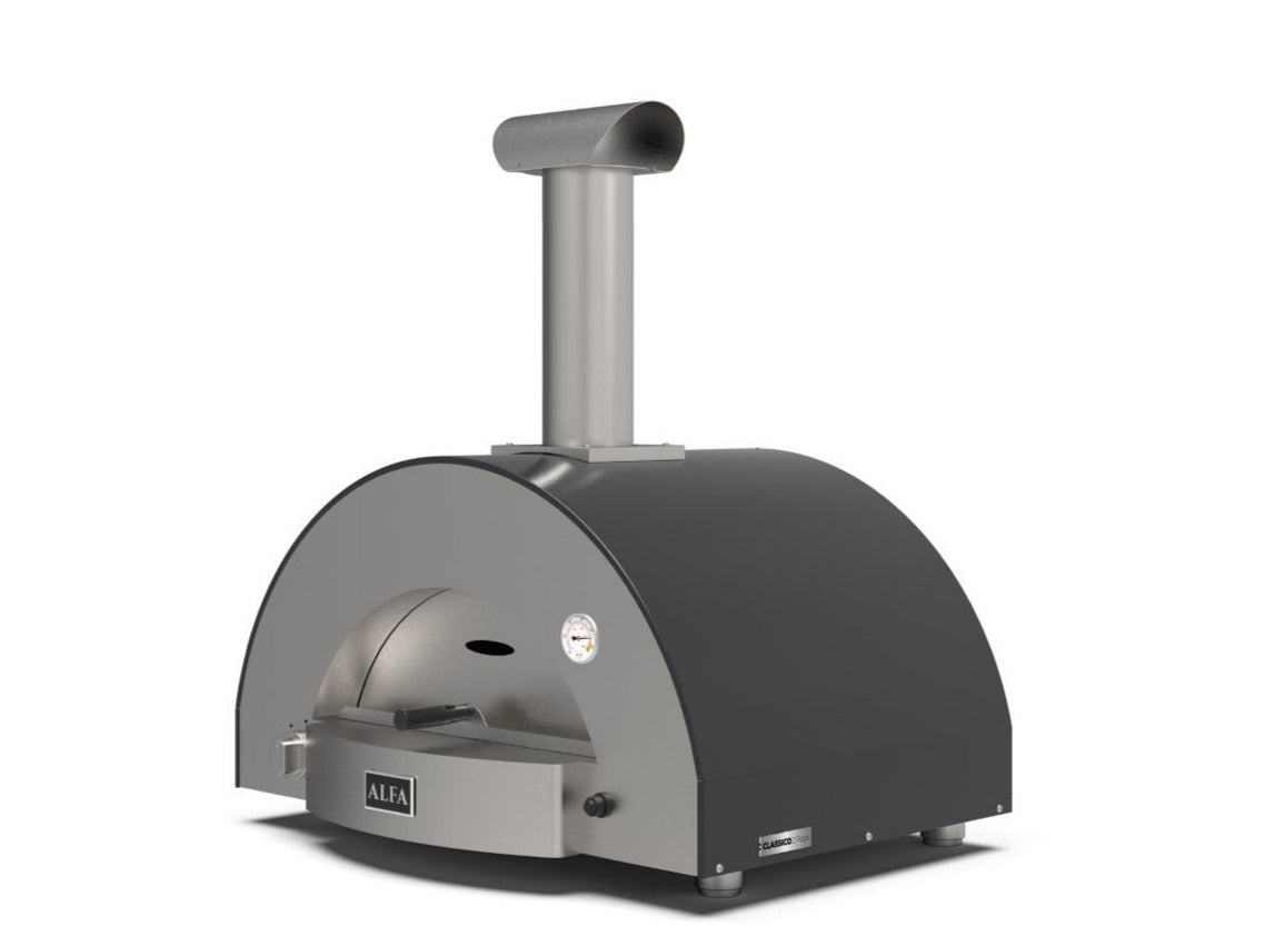 Alfa Classico 2 Pizze Outdoor Wood Pizza Oven - Ardesia Grey
