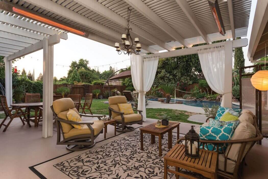 Infratech Slimline Series 63 1/2-Inch 4000W Single Element Electric Infrared Patio Heater - 240V - Silver