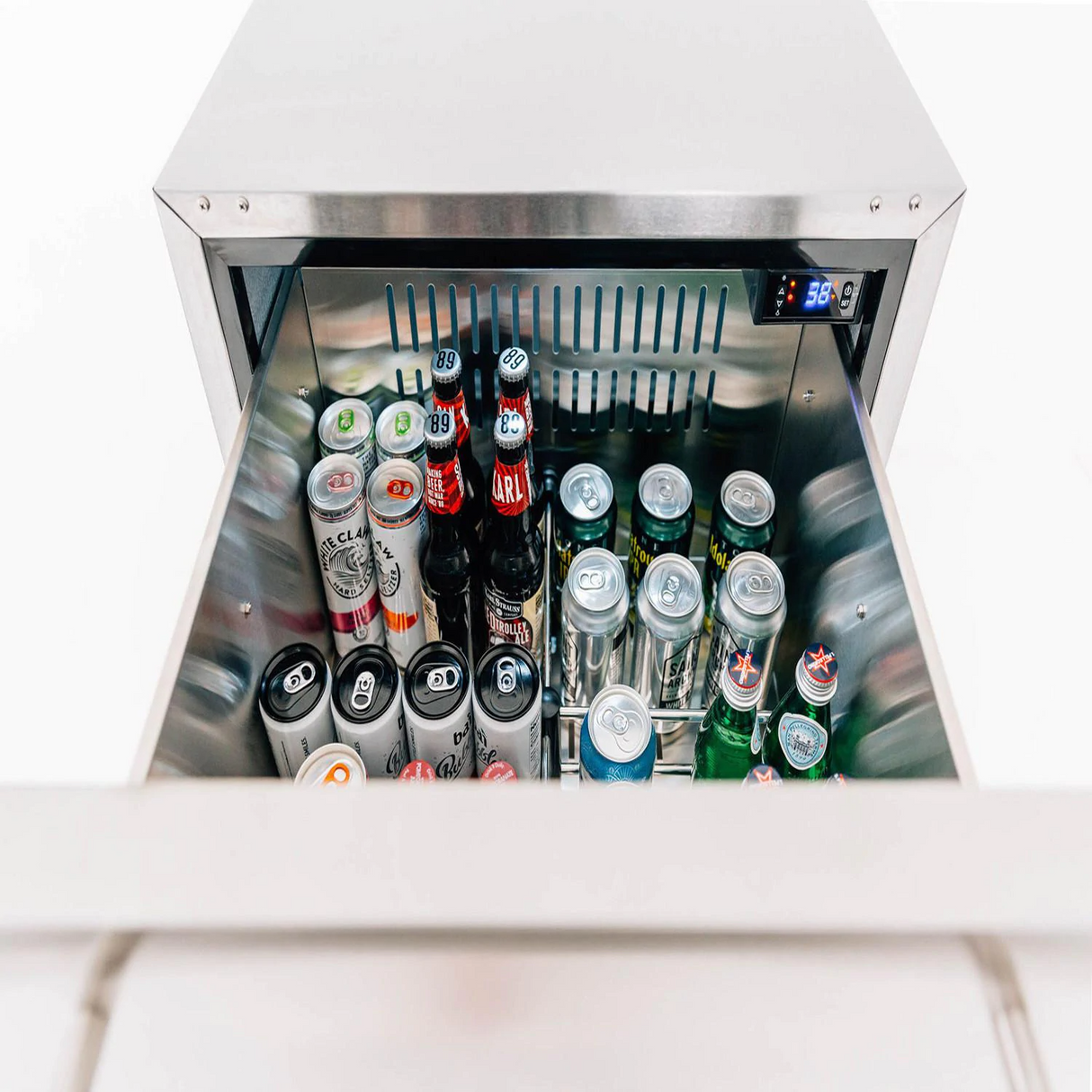 Summerset 24-Inch 5.3 Cu. Ft. Outdoor Rated Deluxe Refrigerator Drawers - SSRFR-24DR2