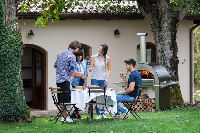 Alfa 4 Pizze 31-Inch Outdoor Wood-Fired Countertop Pizza Oven - Copper
