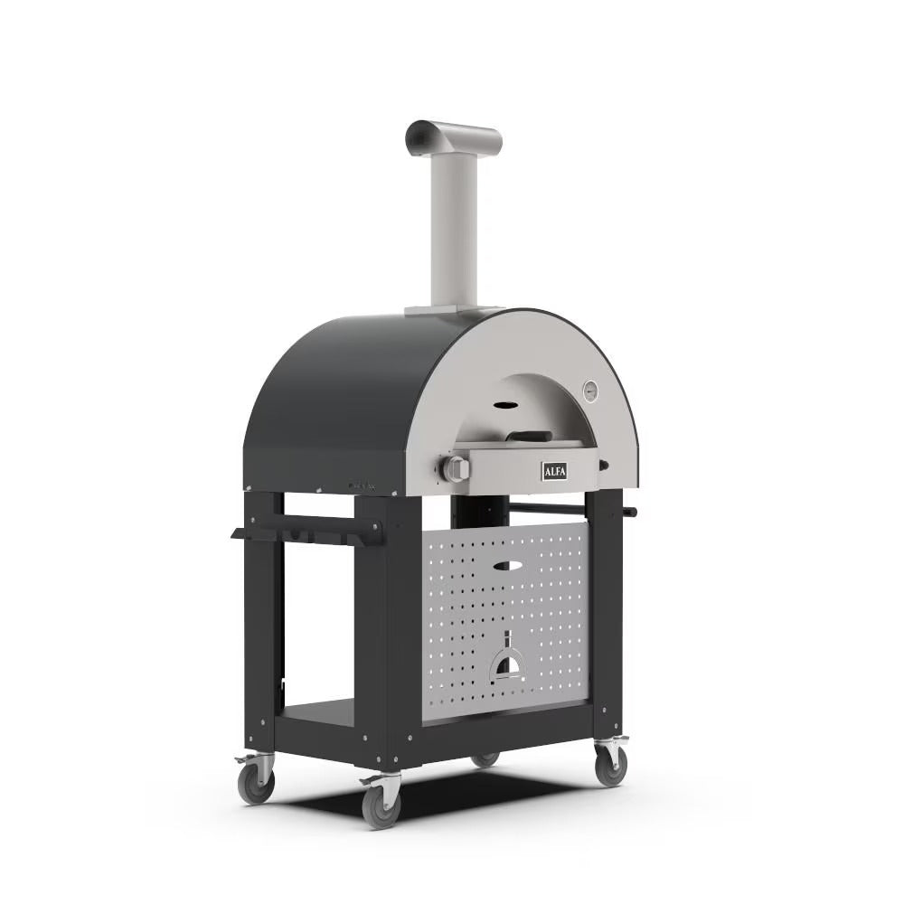 Alfa Classico 2 Pizze Freestanding Gas Pizza Oven with Base - Ardesia Grey