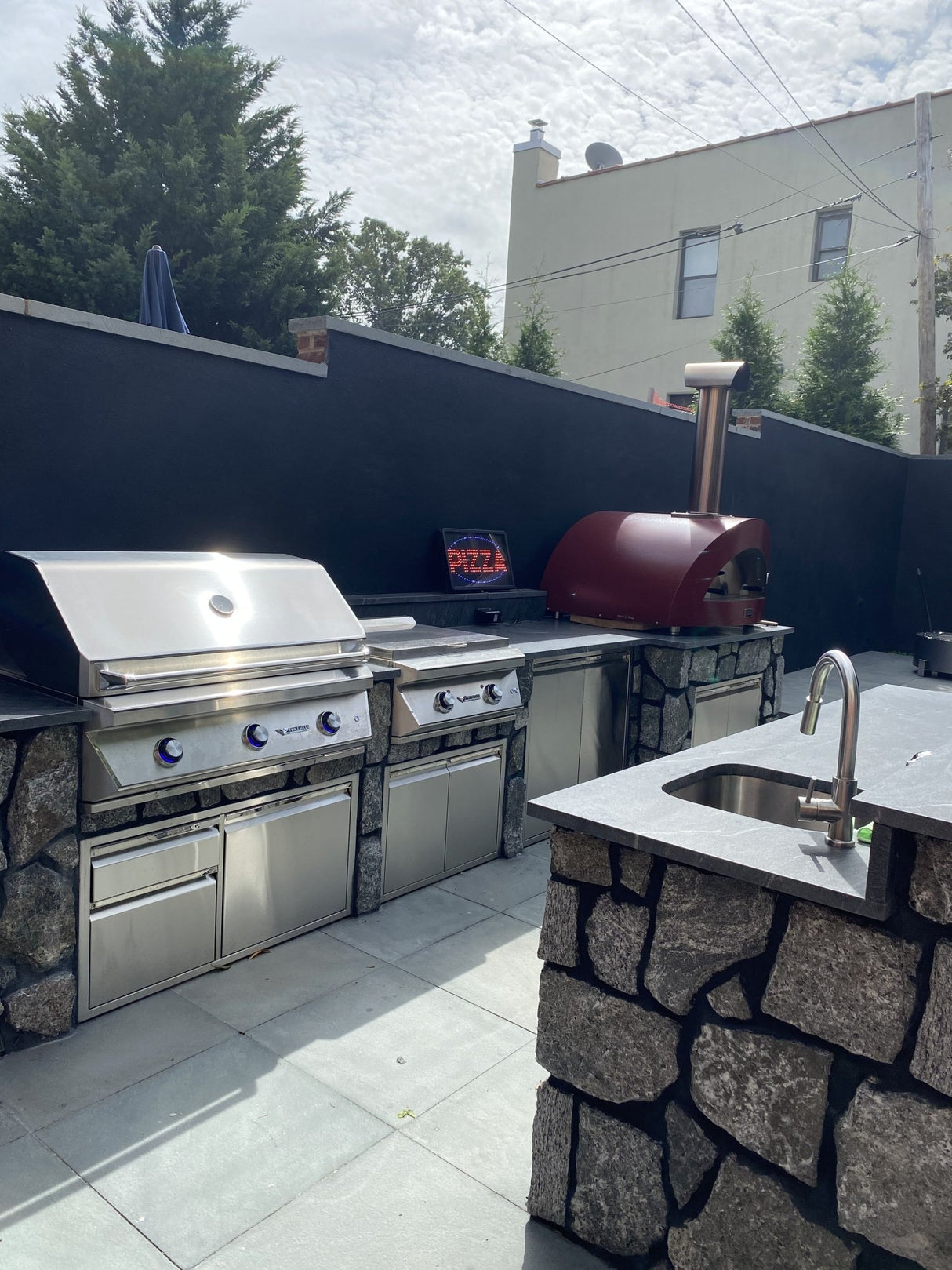 Alfa Forni Allegro 39-inch Wood-Fired Countertop Pizza Oven - Antique Red