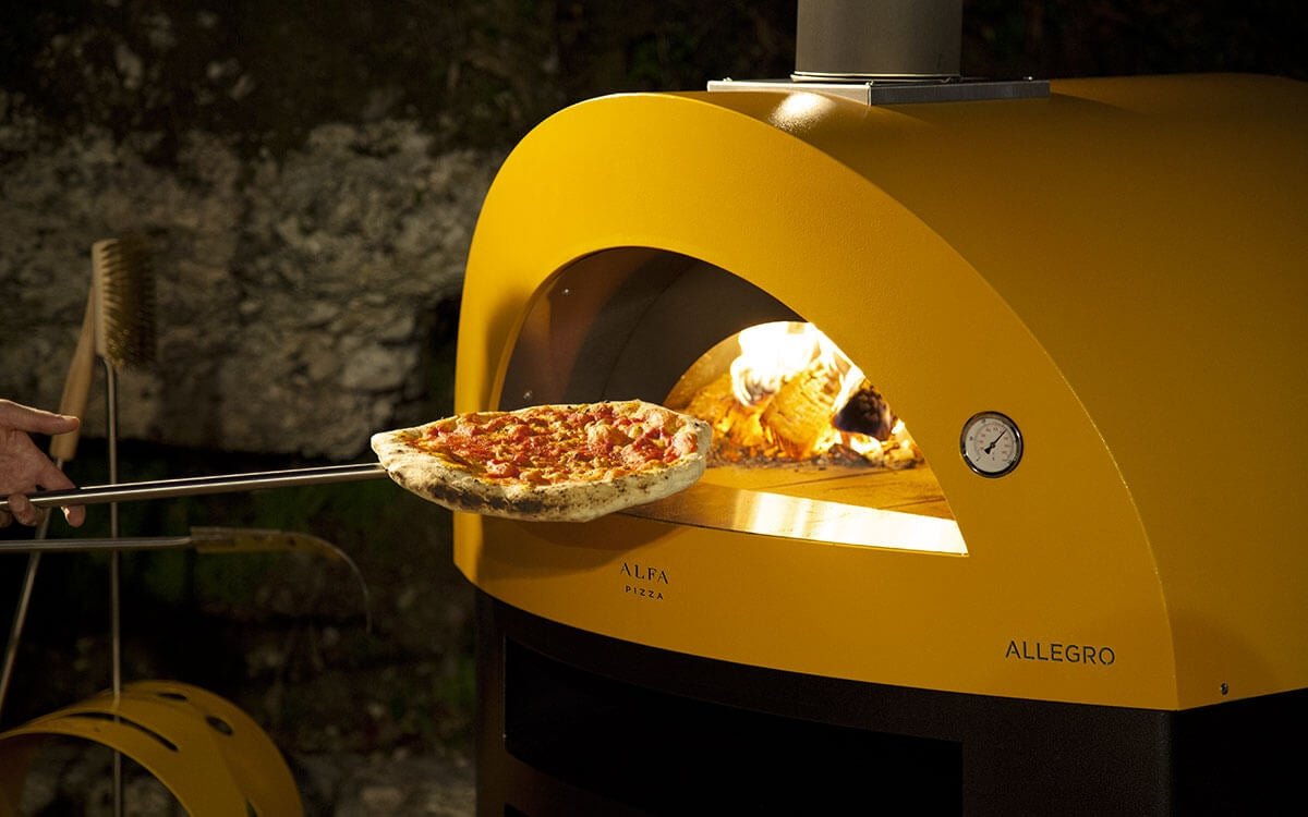 Alfa Forni Allegro 39-inch Wood-Fired Countertop Pizza Oven - Yellow
