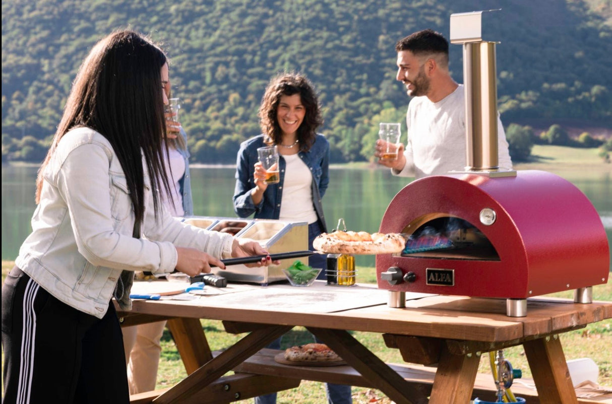 Alfa Moderno Portable Propane Gas Fired Pizza Oven - Antique Red