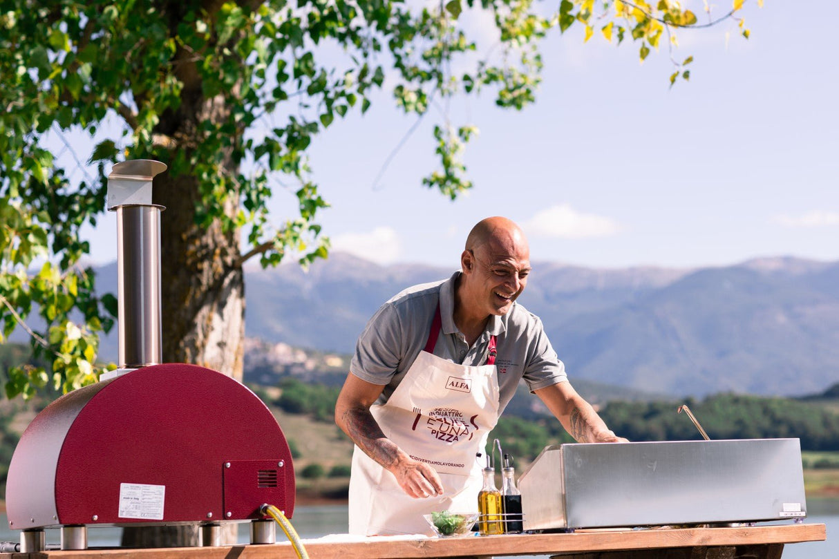 Alfa Moderno Portable Propane Gas Fired Pizza Oven - Antique Red