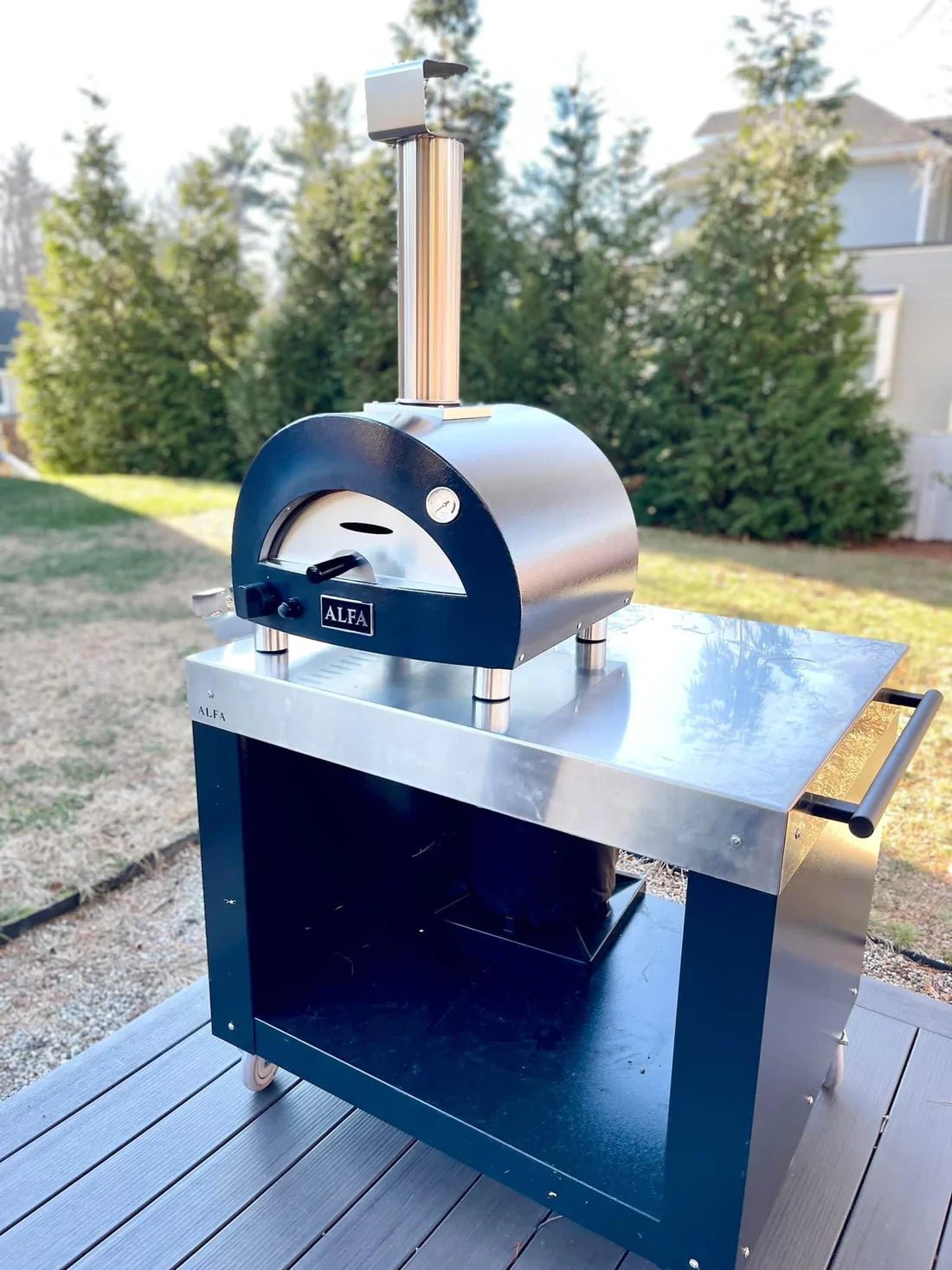 Alfa Moderno Portable Propane Gas Fired Pizza Oven - Grey