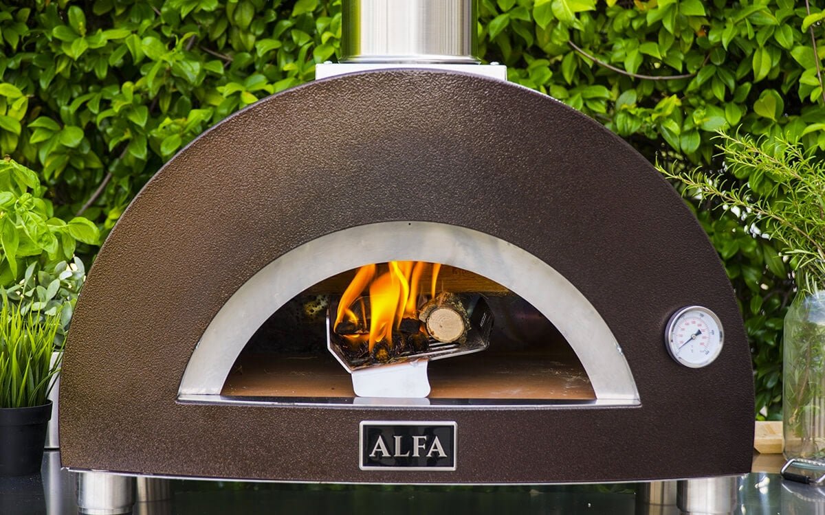 Alfa Nano Wood Fired Freestanding Pizza Oven on Cart - Copper