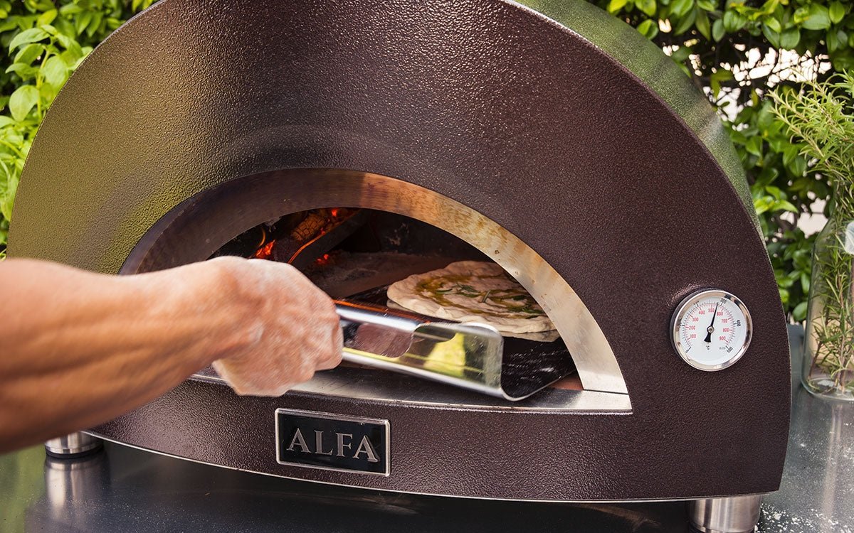Alfa Nano Wood Fired Freestanding Pizza Oven on Cart - Copper