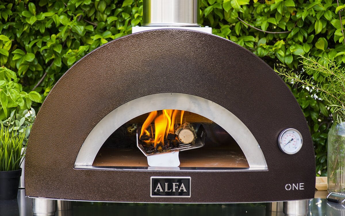 Alfa Nano Wood Fired Freestanding Pizza Oven on Cart - Copper