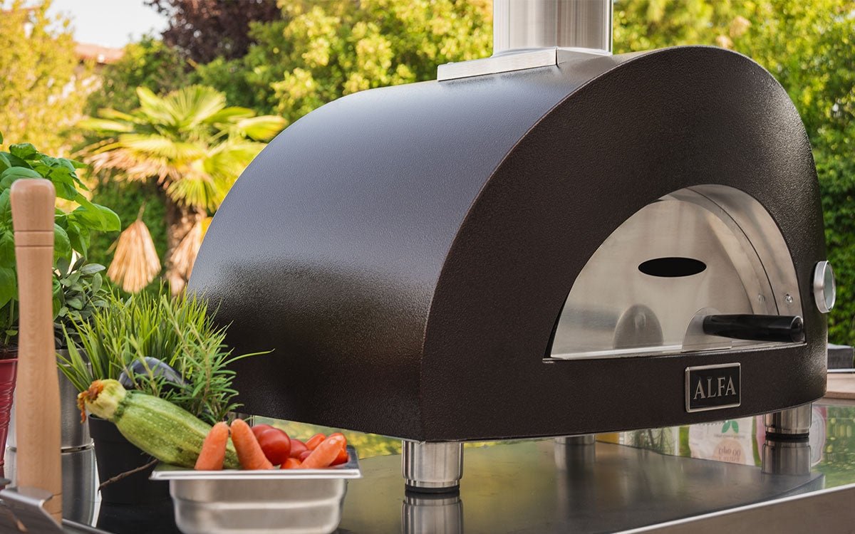 Alfa Nano Wood Fired Freestanding Pizza Oven on Cart - Copper