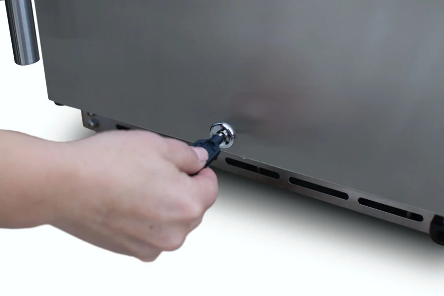 American Made Grills 15" 3.2c Outdoor Rated Fridge with Glass Door