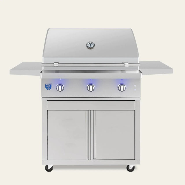 American Made Grills Atlas 36-Inch Grill Cart - shown with Atlas grill head (sold separately)