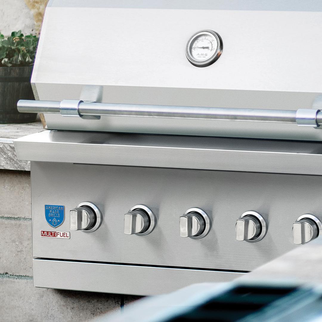 American Made Grills Encore 36-Inch Hybrid Grill Gas Wood & Charcoal