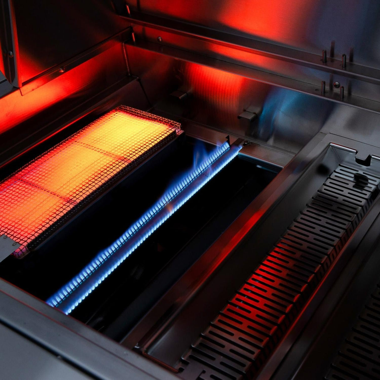 American Made Grills Encore 54-Inch Built-in Hybrid Grill - Gas Wood & Charcoal