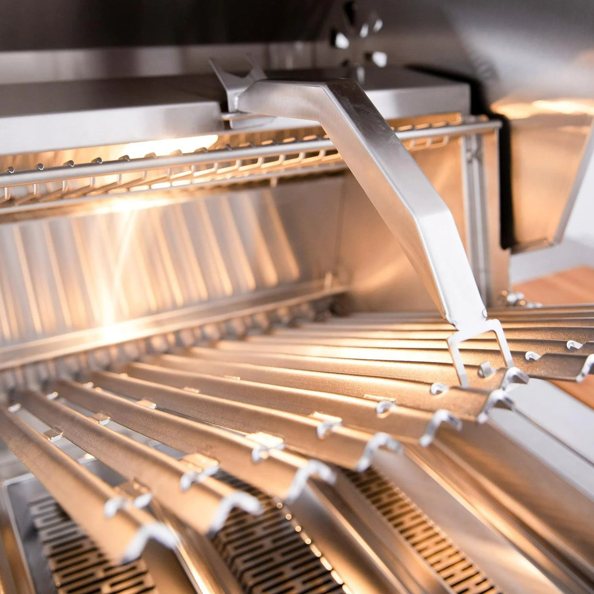 American Made Grills Encore 54-Inch Built-in Hybrid Grill - Gas Wood & Charcoal