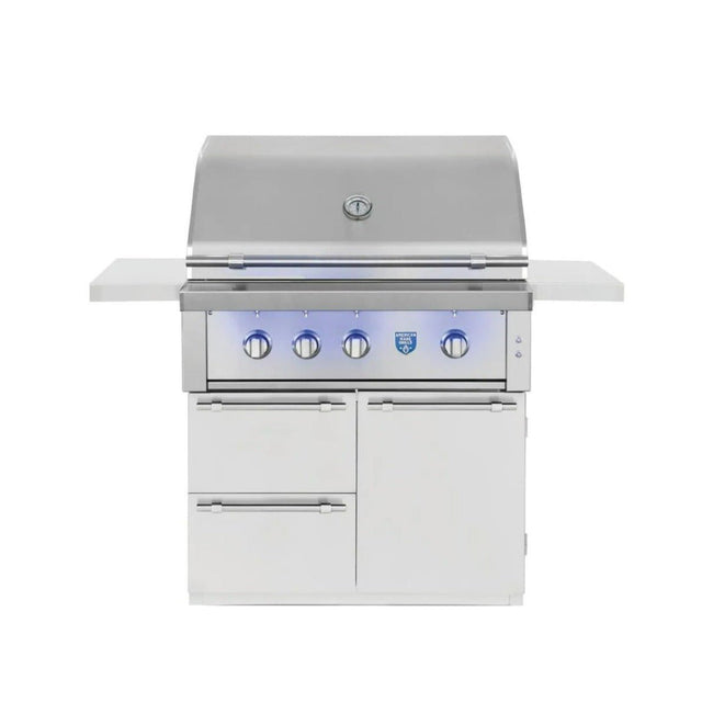 American Made Grills Estate 42-Inch Grill Cart - shown with Estate grill head (sold separately)