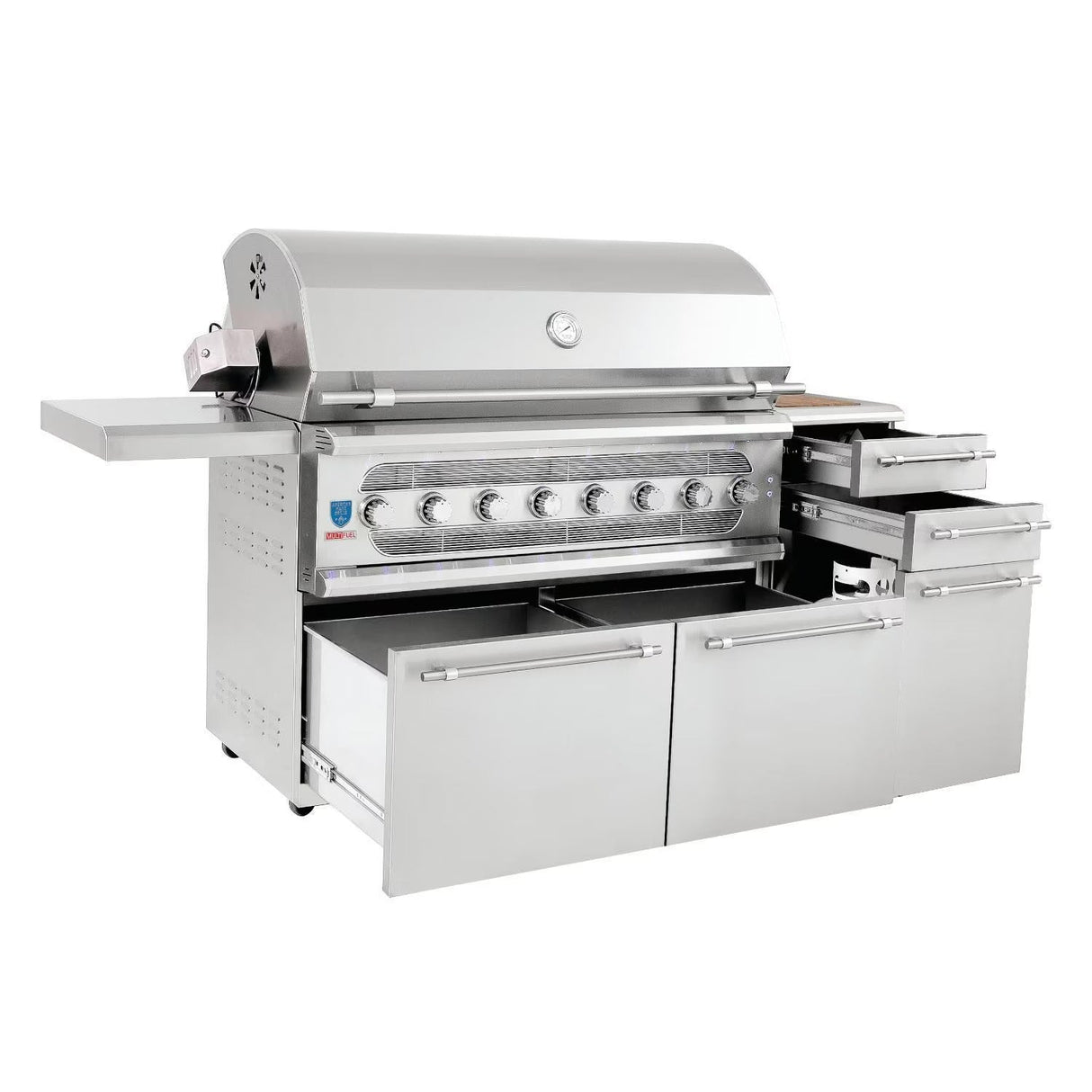 American Made Grills Muscle 54-Inch Freestanding Hybrid Grill - Natural Gas - MUSFS54-NG