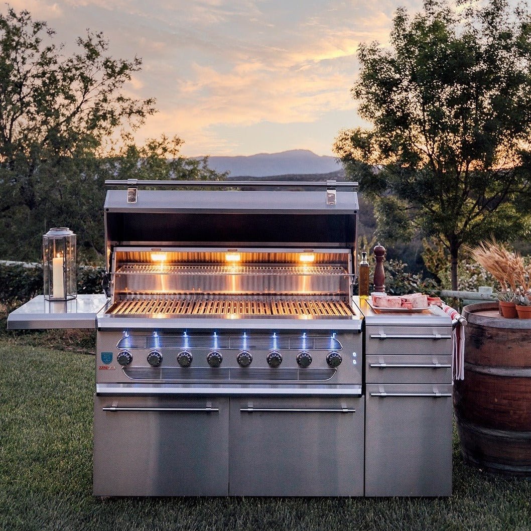 American Made Grills Muscle 54-Inch Freestanding Hybrid Grill - Propane - MUSFS54-LP