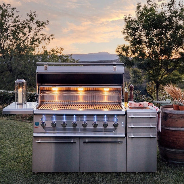 American Made Grills Encore/Muscle 54-Inch Grill Cart - shown with Muscle grill head (sold separately)