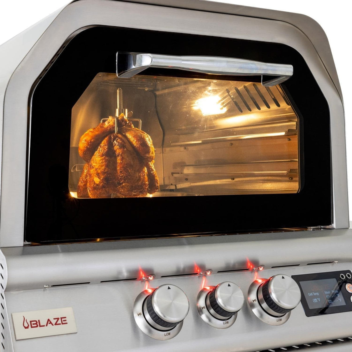 Blaze 26-Inch Countertop Built-In Gas Outdoor Pizza Oven W/ Rotisserie - BLZ-26-PZOVN