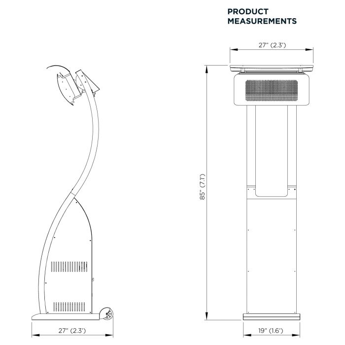 Bromic Tungsten Smart-Heat Portable Radiant Heat 39,800 BTU Patio Heater - BH0510001