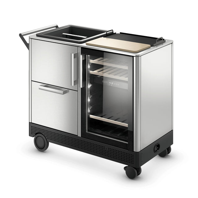 Dometic MoBar 550S Outdoor Mobile Bar Beverage Center w/ Dual Zone Refrigerator