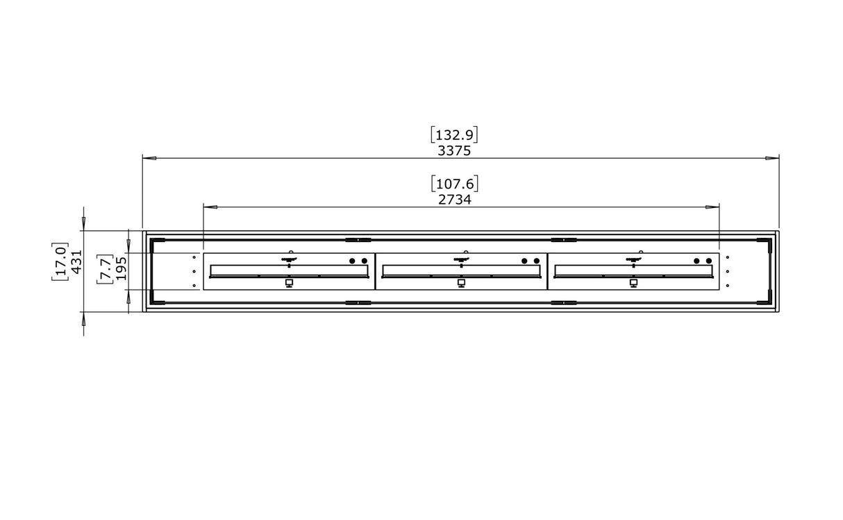 EcoSmart Linear 130 Fire Pit Kit