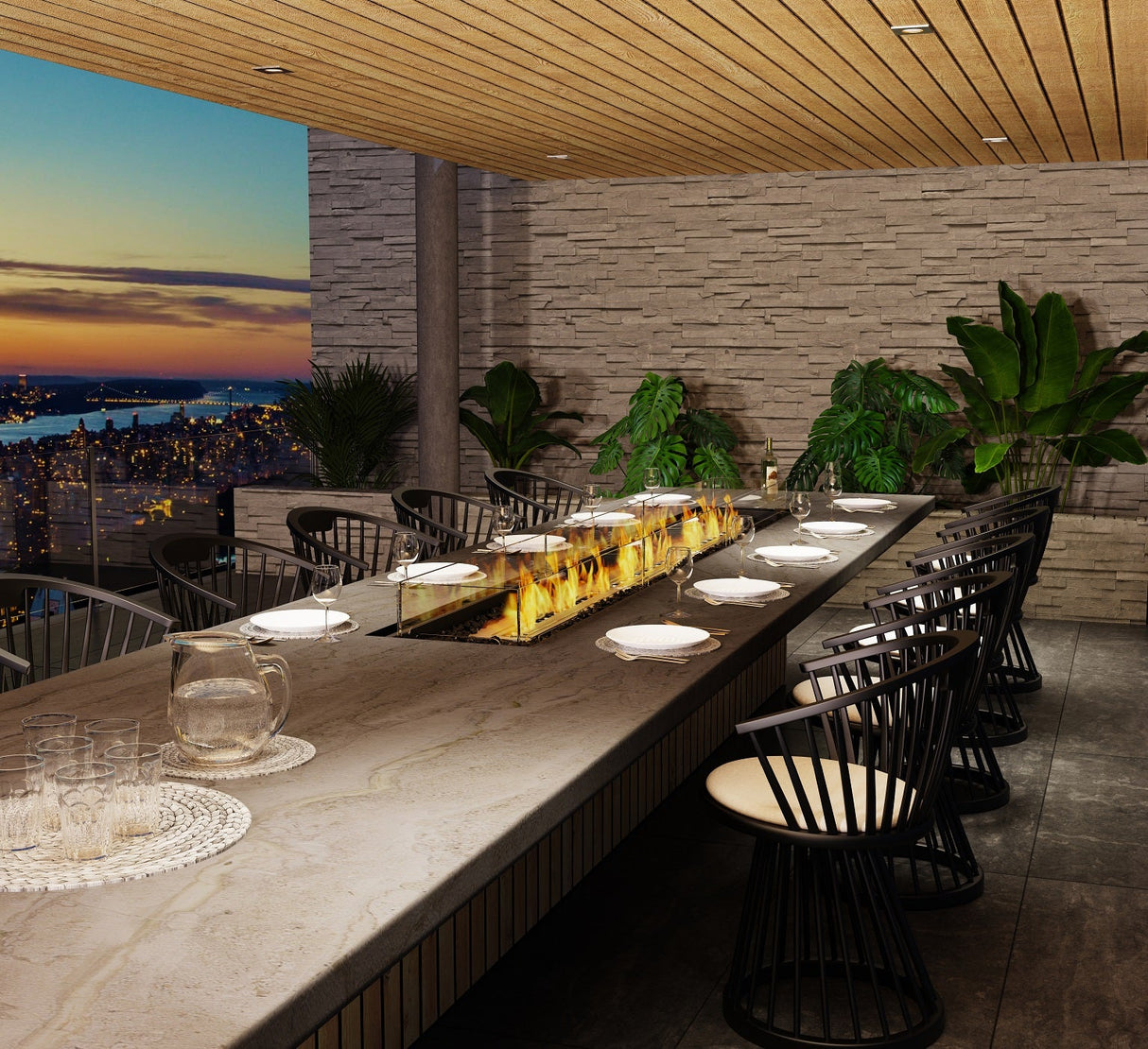 EcoSmart Linear 130 Fire Pit Kit