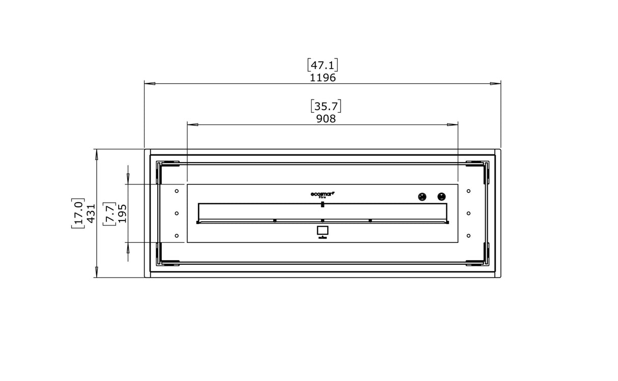 EcoSmart Linear 50 Fire Pit Kit