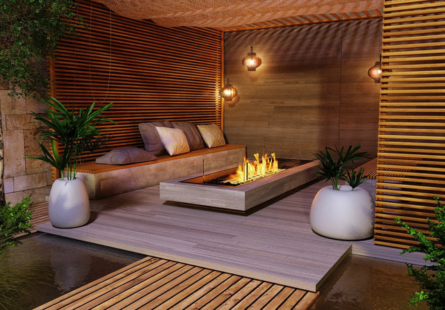 EcoSmart Linear Curved 65 Fire Pit Kit