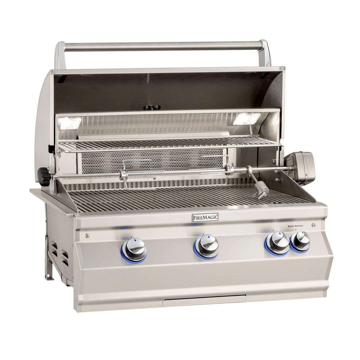 Fire Magic Aurora A660I 30-Inch Built-In Natural Gas Grill With Rotisserie And Analog Thermometer - A660I-8EAN